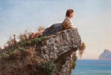 Het meisje op de rots in Sorrento. 1871