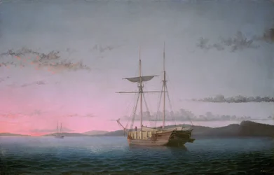 Houtschuiten bij Avond op Penobscot Bay, 1863