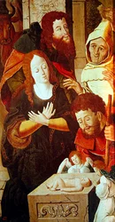 Aanbidding van de Herders, detail van een drieluik, ca. 1530