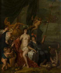 Een allegorisch schilderij van Vrede