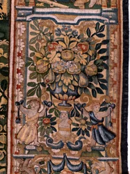 Gevecht tussen twee krijgers en de dood van Cyrus (Combate de dos guerreros y muerte de Ciro). Ca 1590.