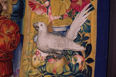 De Apocalyps: Sint-Michiel verslaat de draak. Ca 1553-1555. (detail)