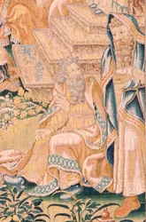 Vlaamse wandtapijt. Serie Het Boek van Judith. Terugkeer naar Bethulia. Achtste wandtapijt in de serie. Fabrikant Nederland, Brussel(?). Tweede helft van de 16e eeuw.