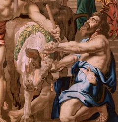 De Triomf van de Eucharistie. De overwinning van de Eucharistie op heidense offers
