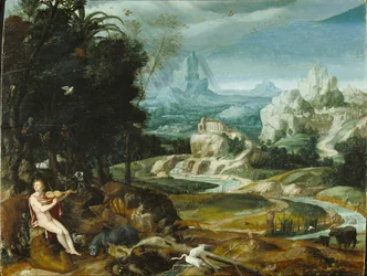 Landschap met Orpheus, c.1570