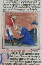 Pagina uit de Legenda Aurea, Brugge, ca. 1400-10