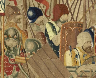 Tapijt met de veroveringen van koning Alfonso V van Portugal (detail)