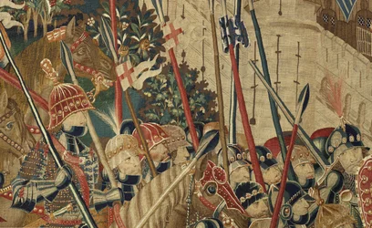 Tapijt met de veroveringen van koning Alfonso V van Portugal (detail)