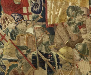 Tapijt met de veroveringen van koning Alfonso V van Portugal (detail)