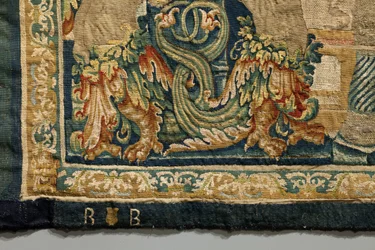 Tapijt met de veroveringen van koning Alfonso V van Portugal (Conquistas de Alfonso V de Portugal), Tournai (detail)