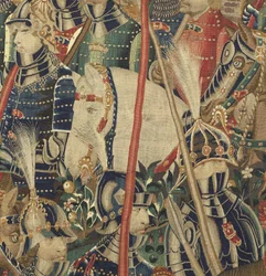 Tapijt met de veroveringen van koning Alfonso V van Portugal (Conquistas de Alfonso V de Portugal), Tournai (detail)