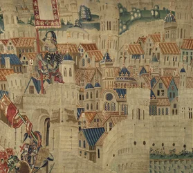 Wandtapijt met de veroveringen van koning Alfons V van Portugal