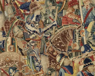 Wandtapijt met de veroveringen van koning Alfons V van Portugal