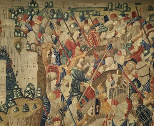 Wandtapijt met de veroveringen van koning Alfons V van Portugal