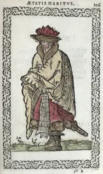 De Moskoviet, illustratie uit Omnium fere gentium nostraeque aetatis Nationum Habitus et Effigies door J. Sluperji, gepubliceerd in Antwerpen in 1572
