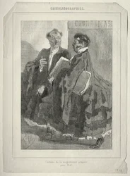 Crinolinografieën (Kostuum van de magistratuur voorgesteld voor 1857)
