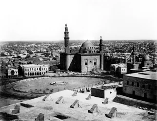 Algemeen uitzicht op Caïro, Egypte, 1878