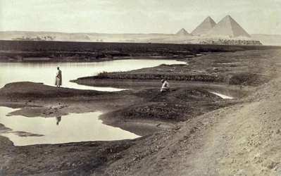 De piramiden van Gizeh, ca. 1880