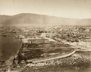 Uitzicht op Smyrna, in Turkije