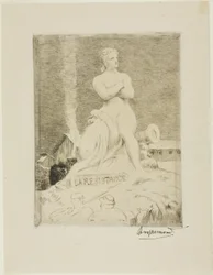 Het standbeeld van het verzet door Falguière, plaat vier van Het beleg van Parijs, 1870