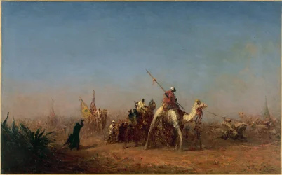 Karavaan op de weg naar Mekka, tussen 1880 en 1885