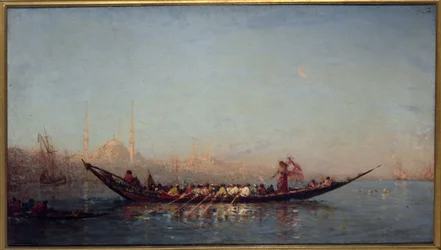 Constantinopel, de caïque van de Sultana, tussen 1880 en 1890