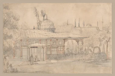 Paviljoen bij een moskee (recto)