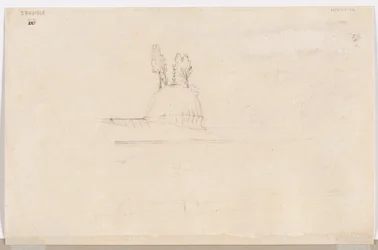 Schets voor paviljoen bij een moskee (verso)