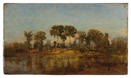 De Rhône tussen Arles en Avignon, tussen 1860 en 1865