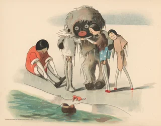 Illustratie voor De Golliwoggs Poolavonturen