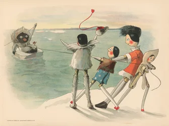 Illustratie voor De Golliwoggs Poolavonturen