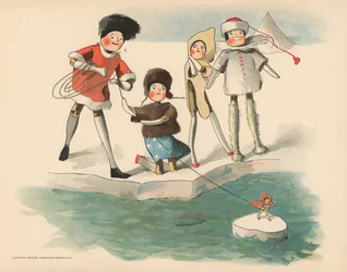 Illustratie voor De Golliwoggs Poolavonturen