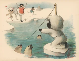 Illustratie voor De Golliwoggs Poolavonturen