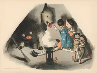 Illustratie voor De Golliwoggs Poolavonturen