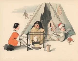 Illustratie voor De Golliwoggs Poolavonturen