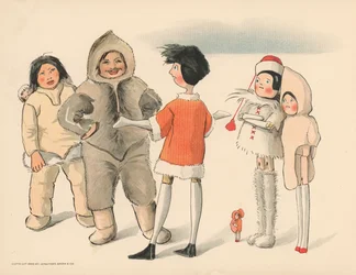 Illustratie voor De Golliwoggs Poolavonturen