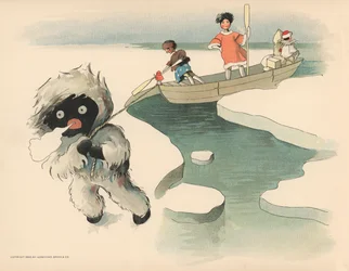 Illustratie voor De Golliwoggs Poolavonturen