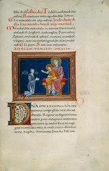 Madonna op haar troon met het Kind en schenker (Cod. Pluteo XVII.3, c. 155)