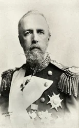 Portret van Oscar II , koning van Zweden en Noorwegen (foto)