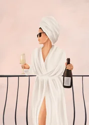 Luxe ochtend met champagne op het balkon