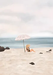 Rustig strandtafereel