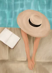 Zomerrelaxatie aan het zwembad