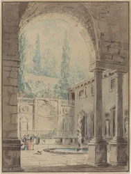 Binnenplaats van de Villa Pliniana