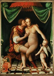 Venus en Mars (schilderij op doek)