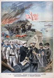 Troepen ontschepen in Guantanamo, Cuba, 1898