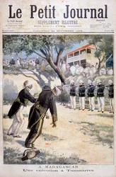 Executie door vuurpeloton in Tananarive, Antananarivo, Madagaskar, 1896
