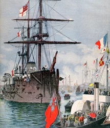 Franse vloot in de haven van Portsmouth