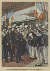 Afscheid van admiraal Edouard Pottier, commandant van de Franse zeestrijdkrachten in China