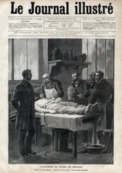 De autopsie van Baron Jacques de Reinach (1840-1892) in 1892 - gravure door Meaulle in 