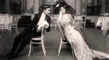 Lily Elsie en Joseph Coyne in De Vrolijke Weduwe, 1907